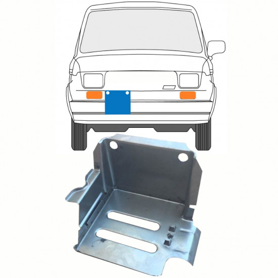 Popravni panel za držalo baterije za Fiat 126p 1972-2000 10809