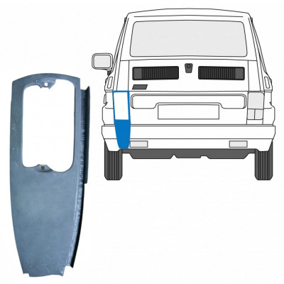 Popravni panel zadnjega vogala za Fiat 126p 1972-2000 / Leva 7578