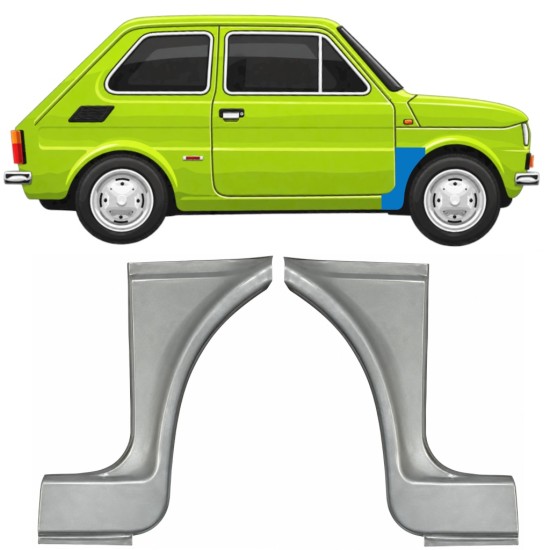 Popravni panel prednjega blatnika za Fiat 126p 1972-1994 ST/FL / Levo+Desno / Komplet 11219