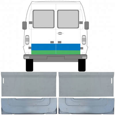Notranji in zunanji popravni panel zadnjih vrat za Mercedes T1 1977-1996 + Wewnętrzny  / Levo+Desno / Komplet 9567