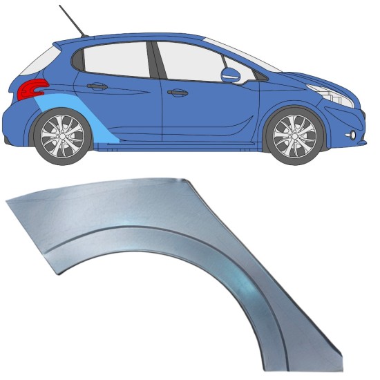 Bok delni za Peugeot 208 2012-2019 / Desna 16316