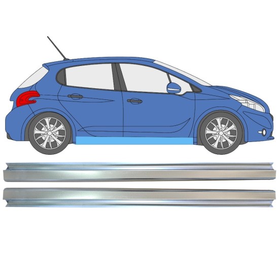 Prag za Peugeot 208 2012-2019 / Levo+Desno / Komplet 16315