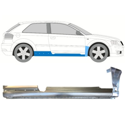 Popravni panel celotnega praga in sprednjega blatnika za Audi A3 8P 2003-2012 / Desna / Komplet 14706