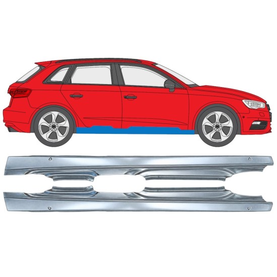 Prag za Audi A3 8V 2012-2020 / Levo+Desno / HATCHBACK / Komplet 17285