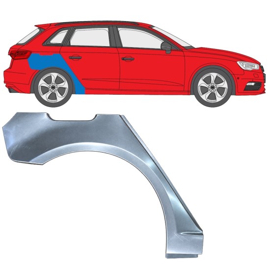 Bok delni za Audi A3 8V 2012-2020 / Desna / HATCHBACK 17280