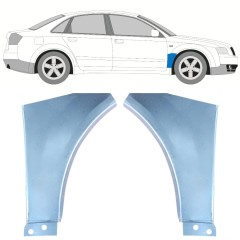 Popravni panel prednjega blatnika za Audi A4 B6 2000-2004 / Levo+Desno / Komplet 9150