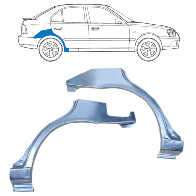 Bok delni za Hyundai Accent 2000-2006 / Levo+Desno / Komplet 9881