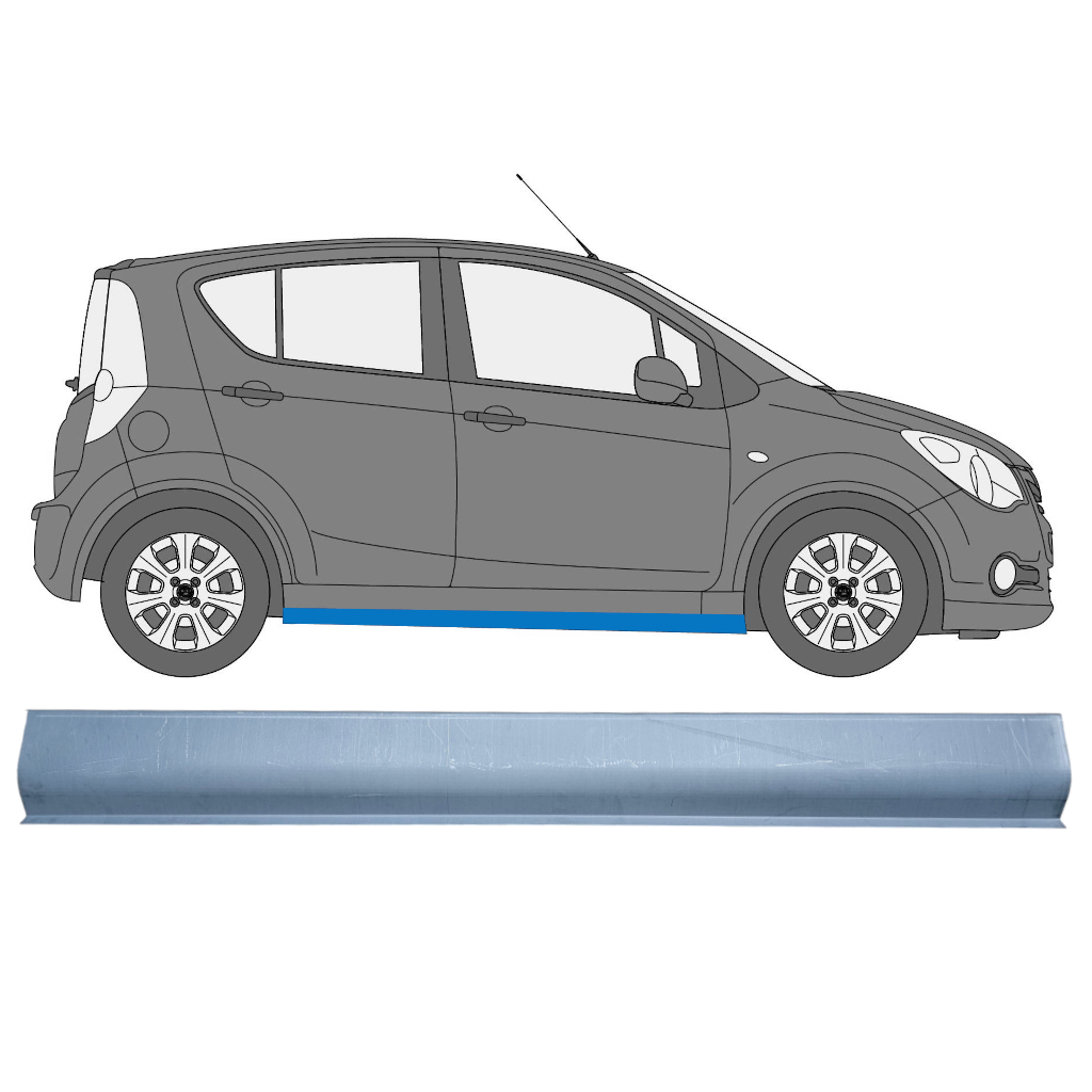 Prag Za Opel Agila 2008-2015 / Levo = Desno (Simetrično) 7599