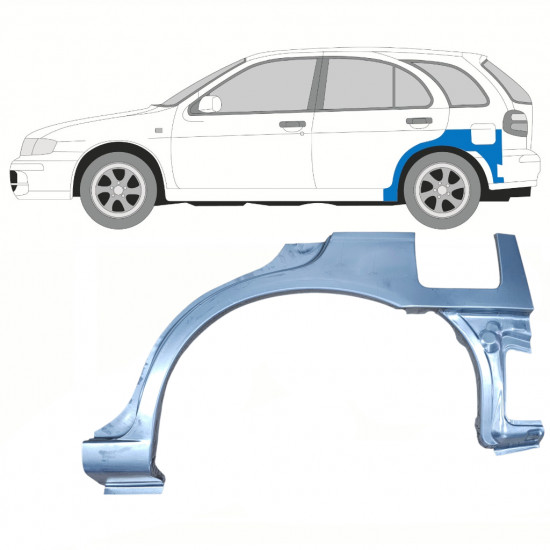 Popravni panel zadnjega blatnika za kolesom za Nissan Almera 1995-2000 / Leva 10222