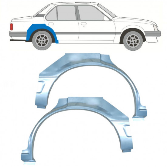 Bok delni za Opel Ascona C / Vauxhall Cavalier 1981-1988 / Levo+Desno / Komplet 9705