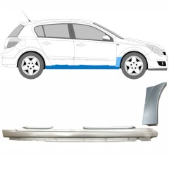 Popravni panel celotnega praga in sprednjega blatnika za Opel Astra H 2003-2014 / Desna / Komplet 11161