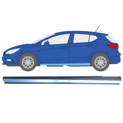 Popravni panel spodnjega praga za Opel Vauxhall Astra K 2015-2022 / Leva 16625