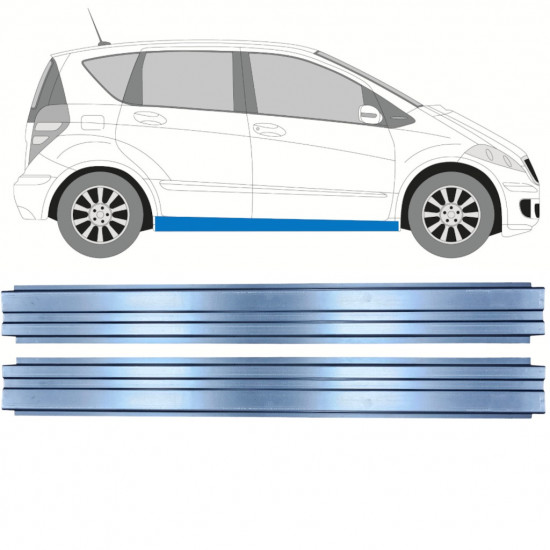 Notranji popravni panel praga za Mercedes A-class 2004-2012 / Levo = Desno (simetrično) / Komplet 11155