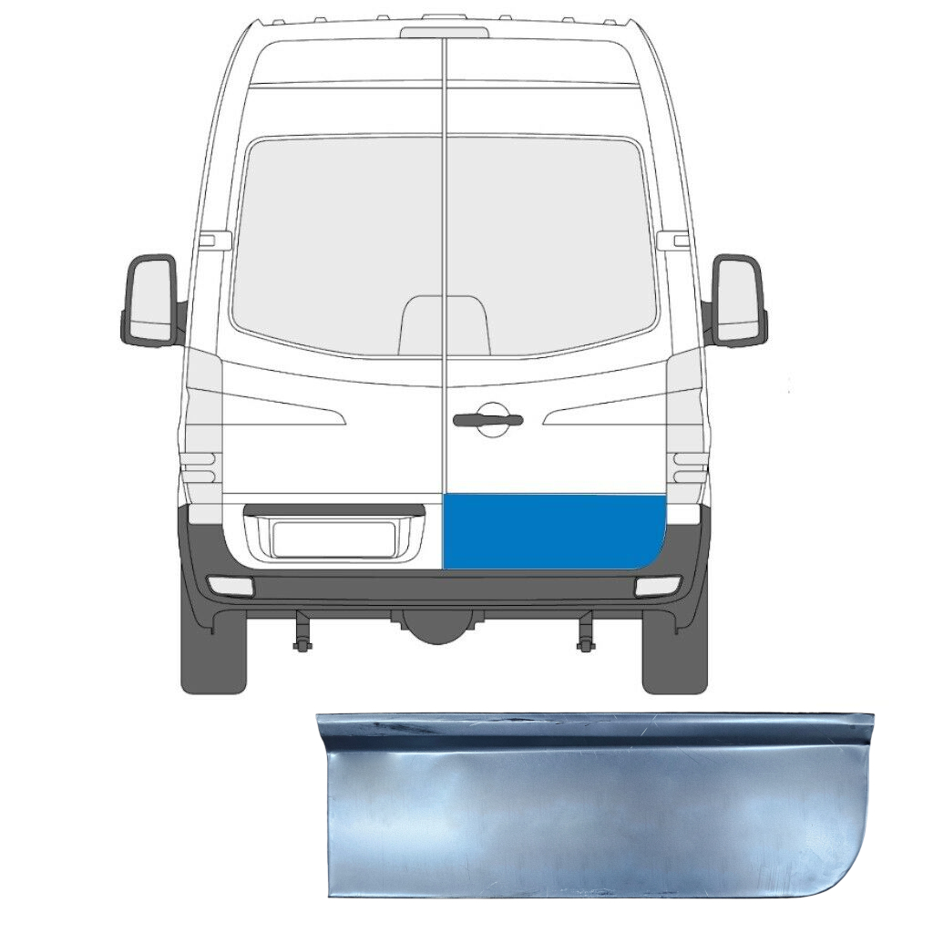 Popravni Panel Spodnjih Zadnjih Vrat Za Mercedes Sprinter 2006- / Desna 6788