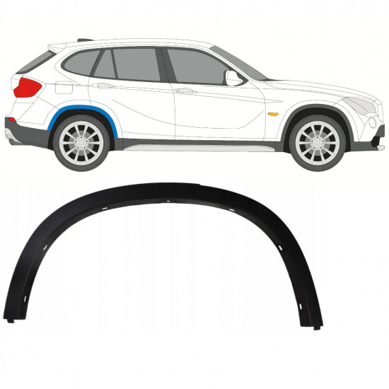 Obloga stranskega dela zadnjega blatnika za BMW X1 2009-2015 / Desna 7644