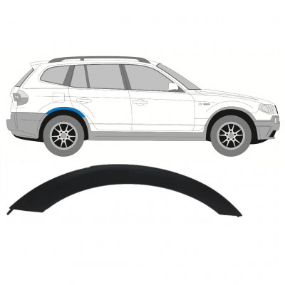 Obloga stranskega dela zadnjega blatnika za BMW X3 2003-2010 / Desna 7646