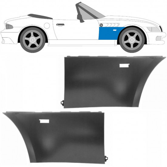 Sprednji blatnik za BMW Z3 1995-2003 / Levo+Desno / COUPE / ROADSTER / Komplet 9499