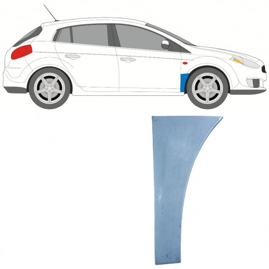 Popravni panel prednjega blatnika za Fiat Bravo II 2007-2014 / Desna 11543