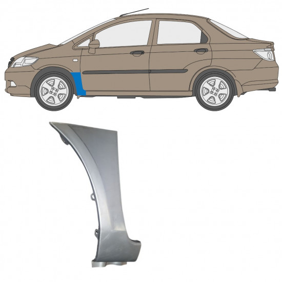 Popravni panel prednjega blatnika za Honda City 2002-2008 / Leva 7674