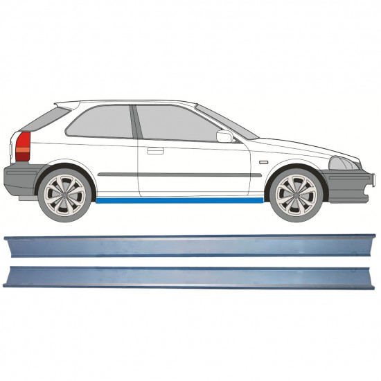 Prag za Honda Civic 1995-2001 / Levo = Desno (simetrično) / Komplet 10328