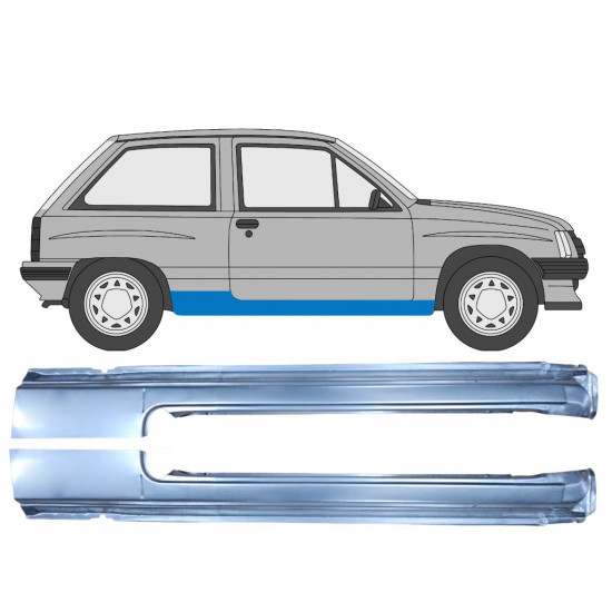 Prag za Opel Corsa A 1982-1993  / Levo+Desno / Komplet 9793