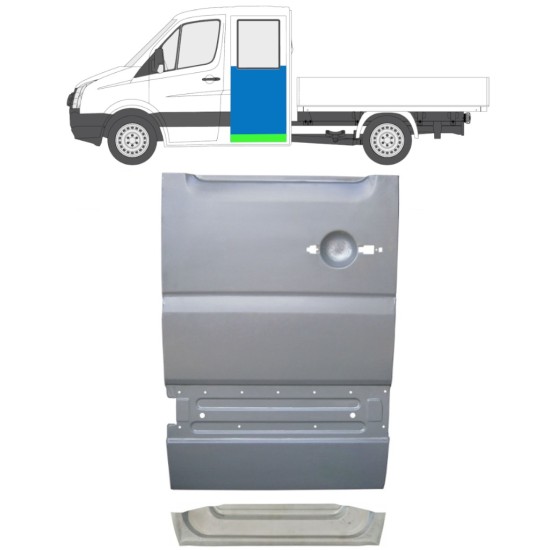 Notranji in zunanji popravni panel zadnjih vrat za Volkswagen Crafter 2005-2017 / Leva / Komplet 14276