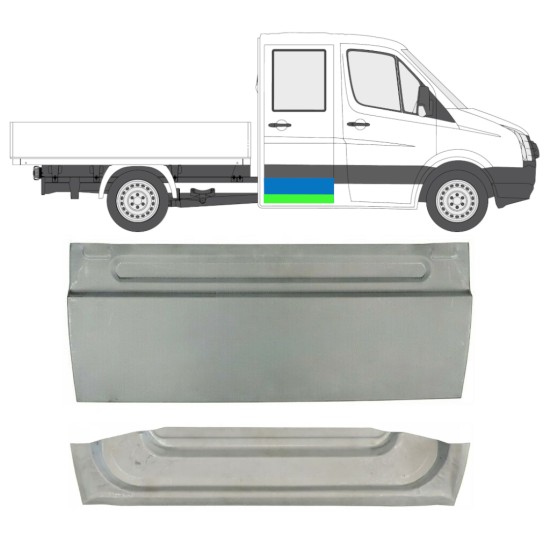 Popravni panel zadnjih vrat za Volkswagen Crafter 2005-2017 / Levo = Desno (simetrično) / Komplet 14126