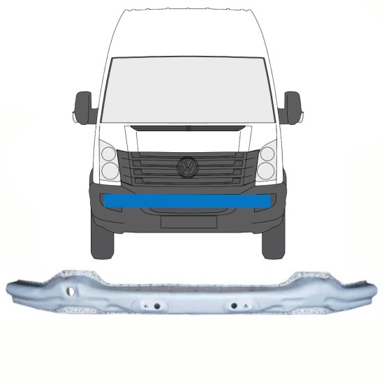 Ojačitev sprednjega odbijača / nosilec za Volkswagen Crafter 2005-2017 13861