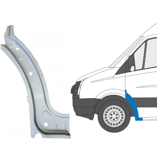 Notranji popravni panel sprednjega blatnika za Volkswagen Crafter 2005-2017 / Leva 15499