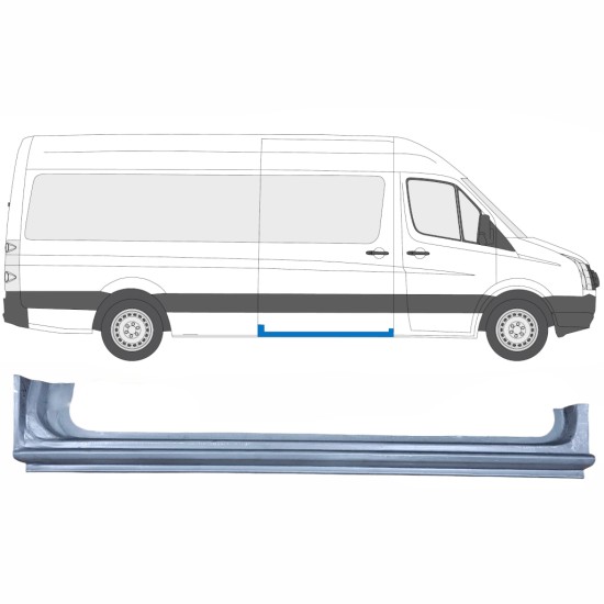 Popravni panel praga drsnih vrat za Volkswagen Crafter 2005-2017 / Desna 13437