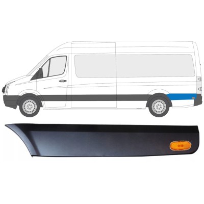Obloga stranskega dela zadnjega blatnika za kolesom z lučjo za Volkswagen Crafter 2005-2017 / Leva / Komplet 13996