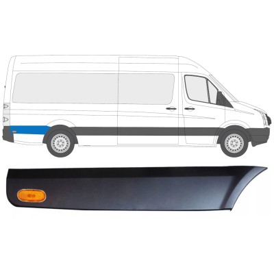 Obloga stranskega dela zadnjega blatnika za kolesom z lučjo za Volkswagen Crafter 2005-2017 / Desna / Komplet 13995