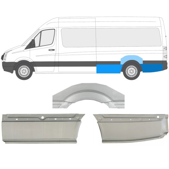 Bok delni za Volkswagen Crafter 2005-2017 / Leva / Komplet 13944