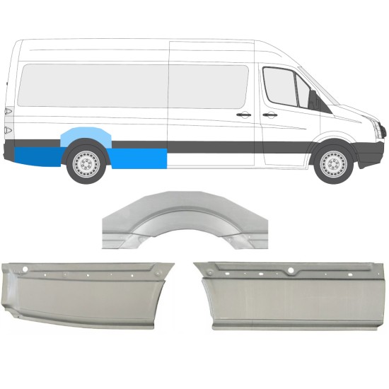Bok delni za Volkswagen Crafter 2005-2017 / Desna / Komplet 13943