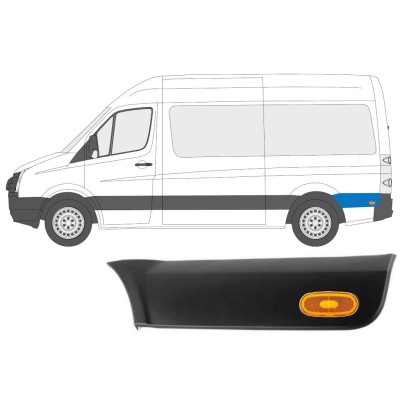 Obloga stranskega dela zadnjega blatnika z lučjo za Volkswagen Crafter 2005-2017 / Leva / Komplet 14149