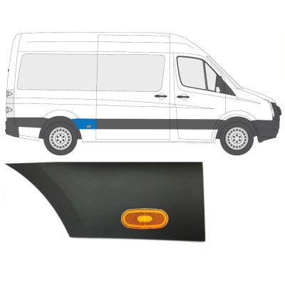 Obloga stranskega dela zadnjega blatnika z lučjo za Volkswagen Crafter 2005-2017 / Desna / Komplet 14088