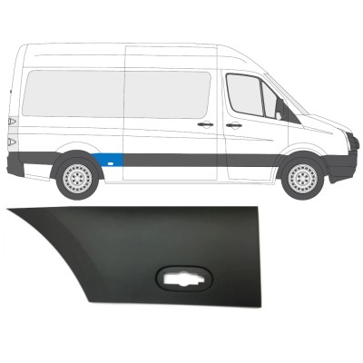 Obloga stranskega dela zadnjega blatnika za Volkswagen Crafter 2005-2017 / Desna 13822