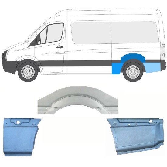 Bok delni za Volkswagen Crafter 2005-2017 / Leva / Komplet 13942