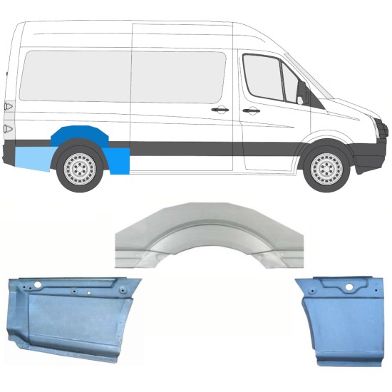 Bok delni za Volkswagen Crafter 2005-2017 / Desna / Komplet 13941