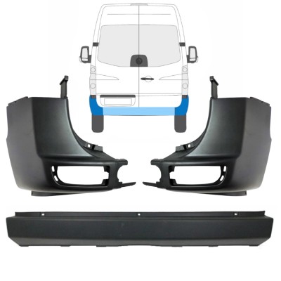 Zadnji odbijač za Volkswagen Crafter 2005-2017 / Komplet 15554
