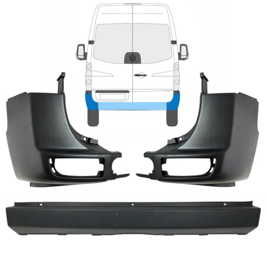 Zadnji odbijač za Volkswagen Crafter 2005-2017 / Komplet 15554