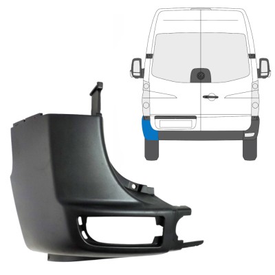 Vogal zadnjega odbijača za Volkswagen Crafter 2005-2017 / Leva 15547
