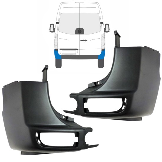 Vogal zadnjega odbijača za Volkswagen Crafter 2005-2017 / Levo+Desno / Komplet 15549