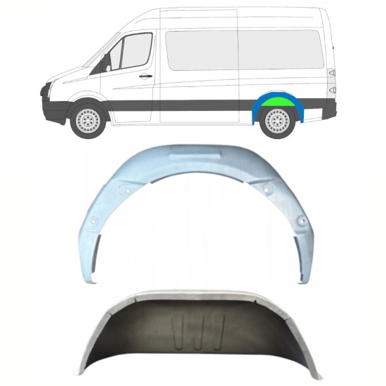 Bok delni notranji za Volkswagen Crafter 2005-2017 / Leva / Komplet 14322