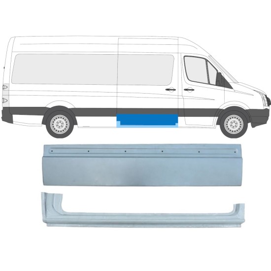 Popravni panel drsnih vrat za Volkswagen Crafter 2005-2017 / Desna / Komplet 14013