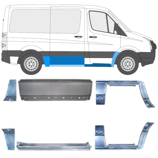Set popravnih panelov za Volkswagen Crafter 2005-2017 / Levo+Desno / 15594