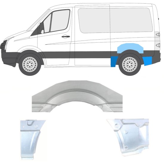 Bok delni za Volkswagen Crafter 2005-2017 / Leva / Komplet 14205