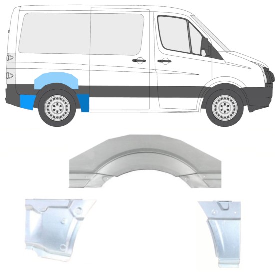 Bok delni za Volkswagen Crafter 2005-2017 / Desna / Komplet 14204