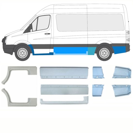 Set popravnih panelov za Volkswagen Crafter 2005-2017 / Levo+Desno / 14471