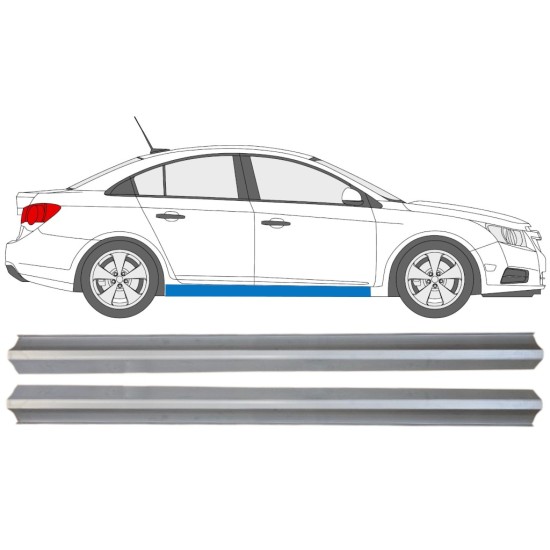 Popravni panel spodnjega praga za Chevrolet Cruze 2009-2014 / Levo+Desno / Komplet 15103 Popravni panel spodnjega praga za Chevrolet Cruze 2009-2014 / Levo+Desno / Komplet 15103